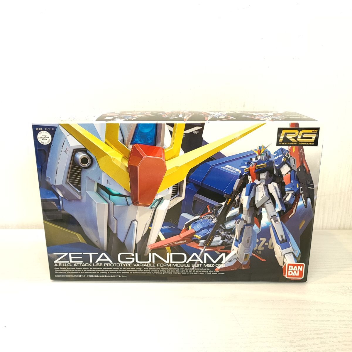 Gh5【80】1円～ 未組立 バンダイ RG 1/144 機動戦士Zガンダム ゼータガンダム プラモデル / 組立済 おまけ付き_画像1