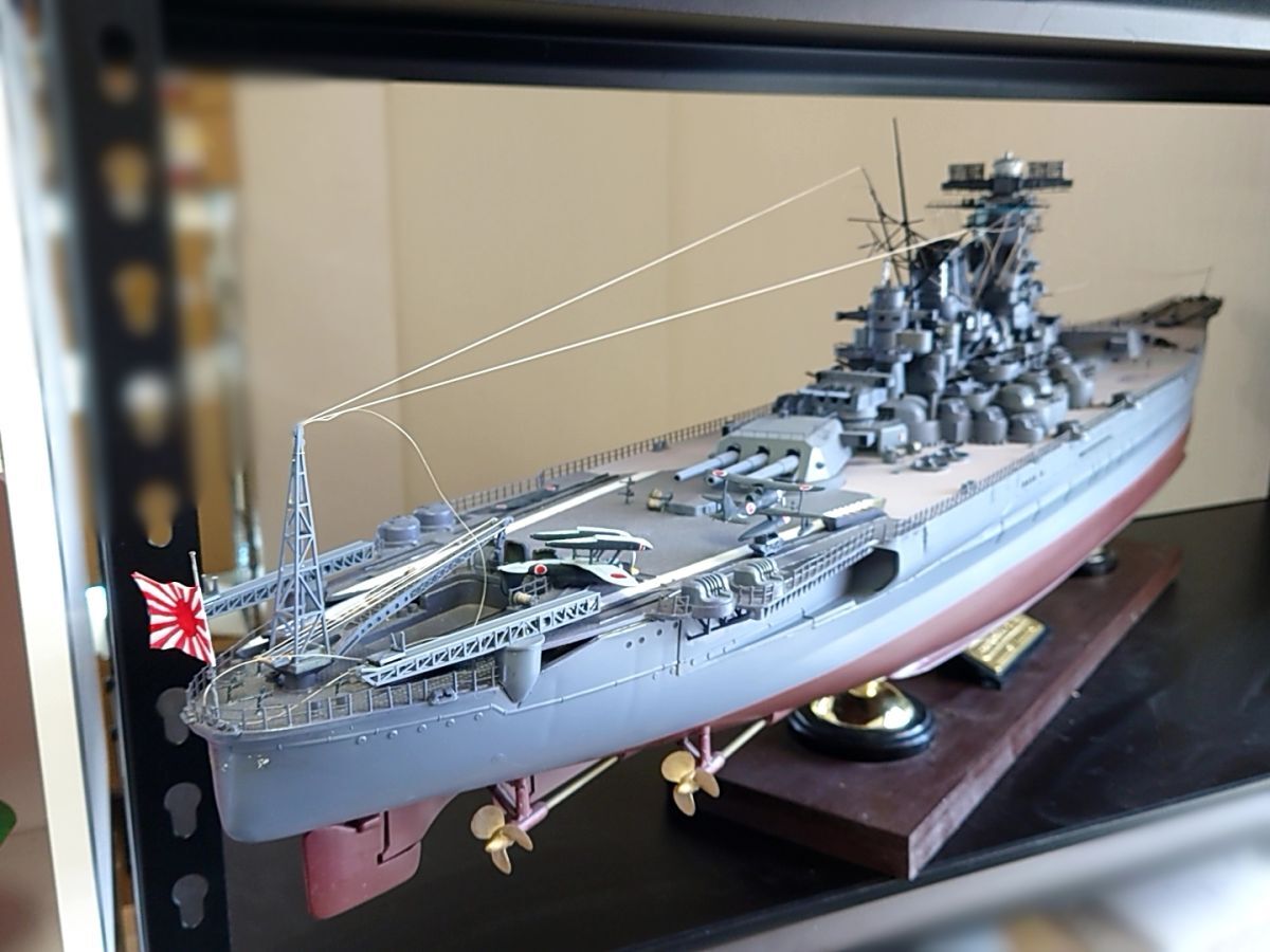 メメ2【直接引渡】1円～ 戦艦 日本海軍 超弩級戦艦 大和 H.I.J.M.S. YAMATO 完成品 模型 約130cm ディスプレイ_画像3