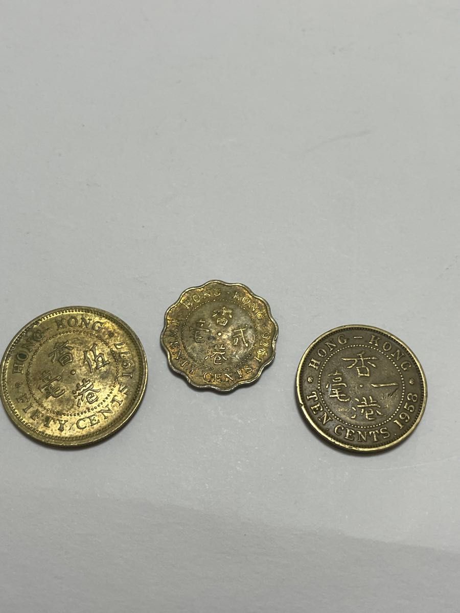 イギリス領香港 エリザベス2世 香港 5セント 1ドル硬貨 5ドル硬貨　コイン 硬貨　#GT-Rの家 コレクション   古銭 外国