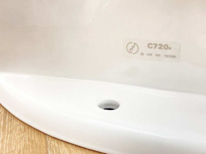 【美品】TOTO トイレ 洋式便器 (床下排水) 「C720R」とタンク「S721」のセット #SC1(パステルアイボリー) 大阪市内 直接引き取り可☆ 44の画像4