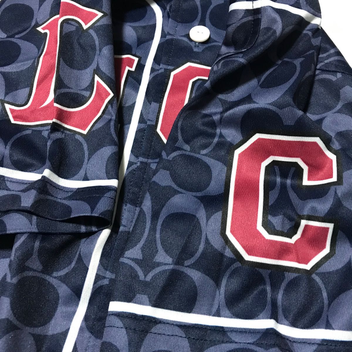 埼玉西武ライオンズ×COACH コラボ ベースボールユニホームシャツ メンズ Sサイズ プロ野球 応援グッズ コーチ ユニフォーム