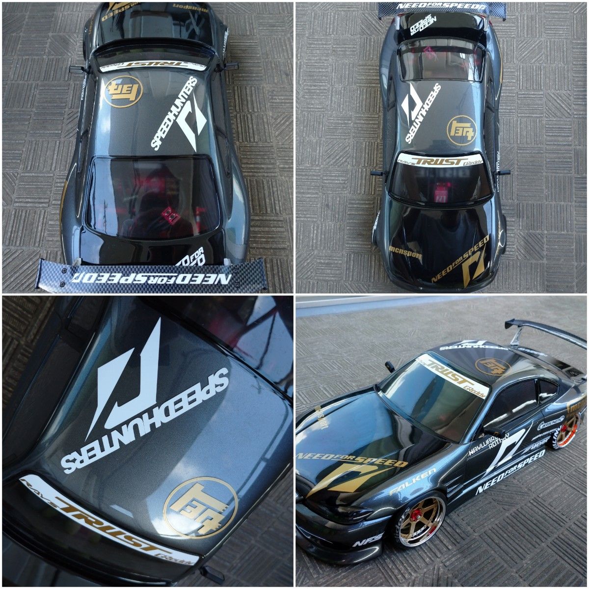 2色選択可 Need for Speed ラジドリ ラジコンボディ用 カッティング ステッカー シルビアS15 YD-2 RDX