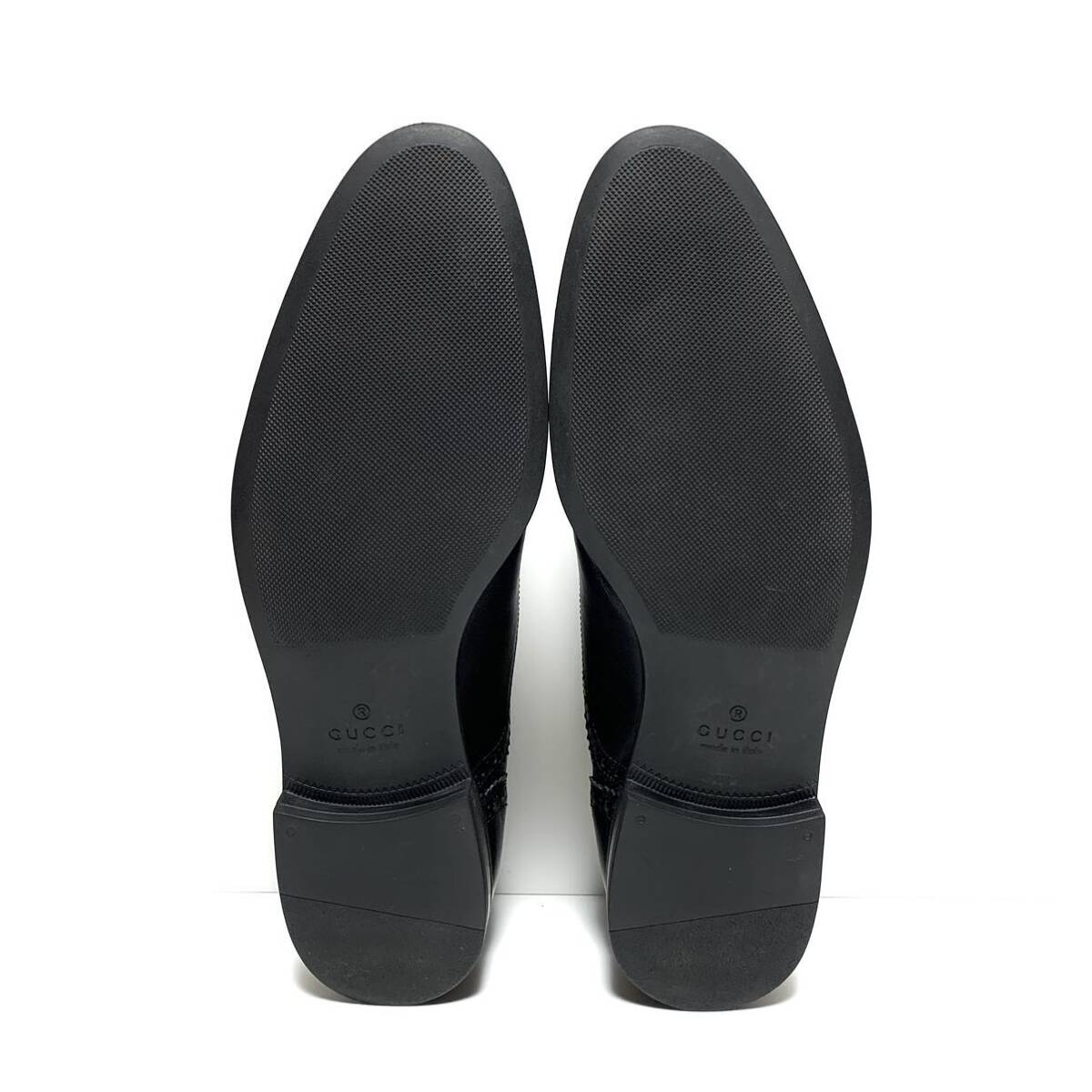 美品 GUCCI グッチ 内羽根 ロゴ ストレートチップ レザー 美品 GUCCI グッチ 内羽根 ロゴ ストレートチップ レザー