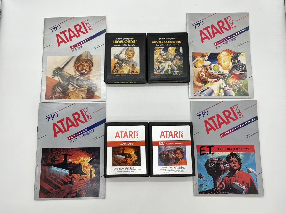 【 ATARI 2800 ゲーム カセット ミサイル総司令部 等 4点セット 】 アタリ VCS ゲームカートリッジ 戦う将軍 E.T. バンガード 先導部隊_画像1