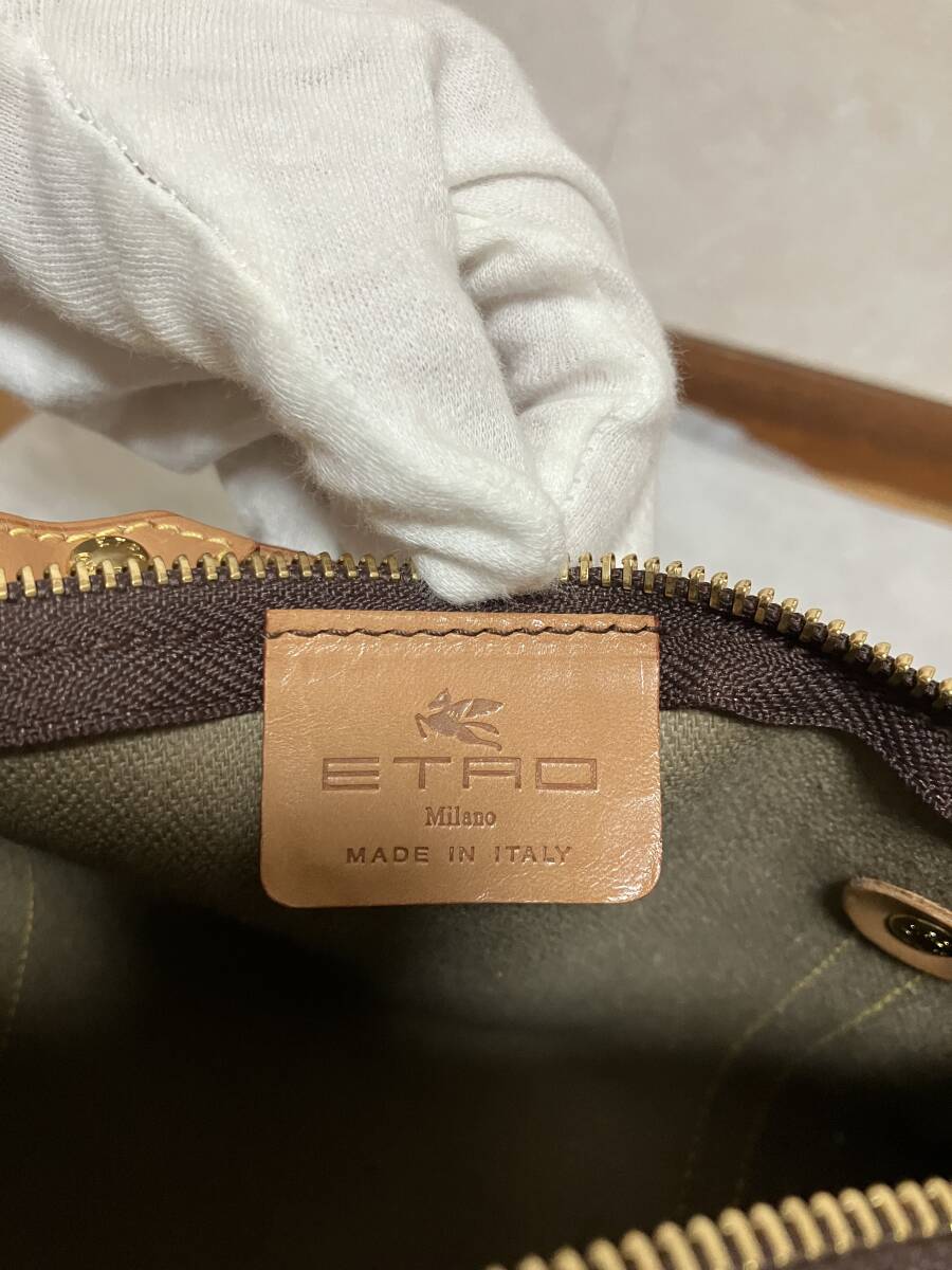 【美品】Etro　エトロ　ハンドバッグ　BAG　ブラウン　茶　_画像4