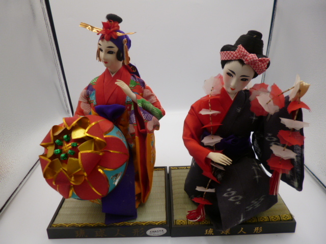 詳細不明 琉球人形 博多人形 日本人形 陶器 など 伝統工芸品 おまとめ 4点セット 激安1円スタート_画像10