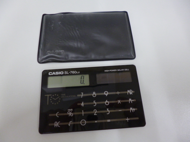 CASIO カシオ ソーラーカード電卓 SL-760LU レトロ 激安1円スタートの画像1
