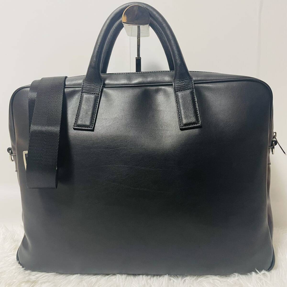 1 jpy ~ hard-to-find goods Paul Smith business bag briefcase tote bag 2way shoulder .. diagonal .. original leather Paul Smith A4 high capacity 3 layer 