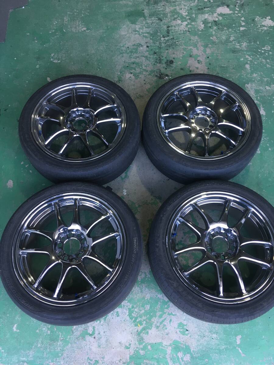 中古品　ホイール　タイヤ　4本セット　17×7JJ　5穴　215/45R17_画像1