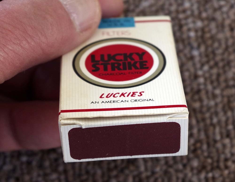 LUCKY STRIKE cigarettes box same Match former times America earth  production 70s antique Showa Retro advertisement signboard USA rare - super  handsome..: Real Yahoo auction salling