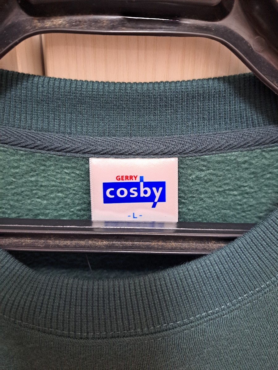 【新品】コスビー/COSBY ワンポイント刺繍クルーネックスウエットLサイズgn_画像5