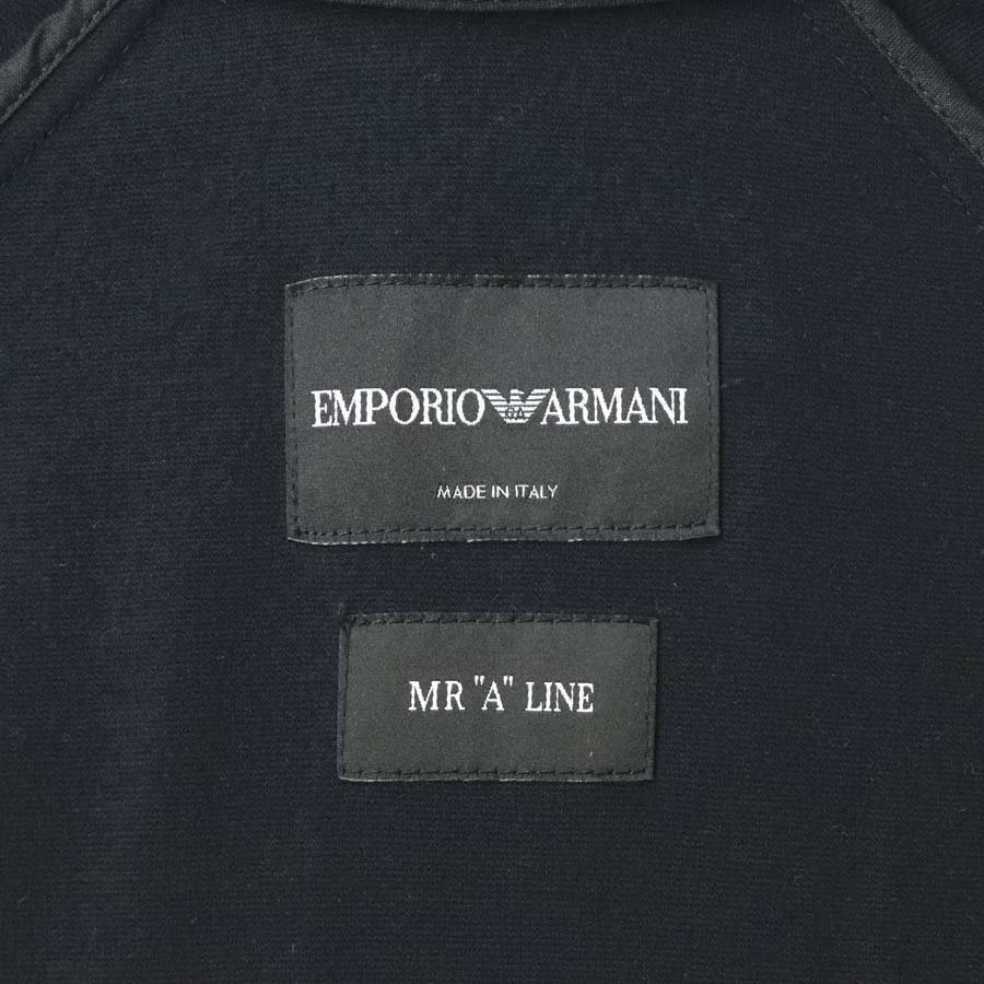 美品 イタリア製 ジョルジオ アルマーニ EMPORIO ARMANI MR A LINE ショールラペル ストレッチジャケット 黒 46 JP:M【参考価格￥69,300-】_画像6