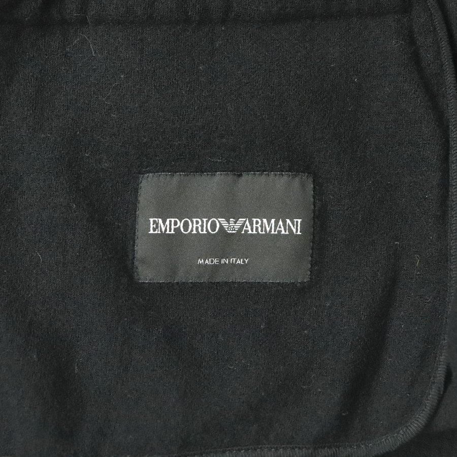 美品 イタリア製 ジョルジオ・アルマーニ EMPORIO ARMANI ワッフルニット ジャージ 2B アンコンジャケット 黒 48 L【参考価格￥78,100-】の画像5