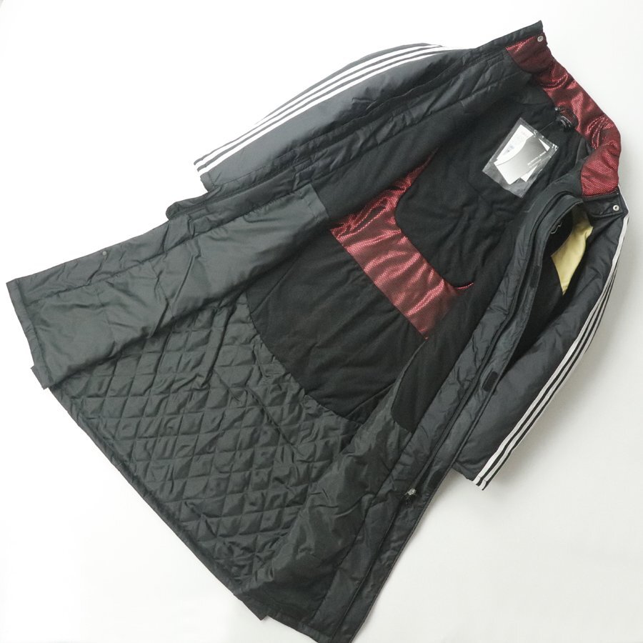 [ Япония представитель дизайн!] с биркой adidas Adidas P28139 09 год производства bench пальто чёрный черный L с хлопком спорт одежда футбол 
