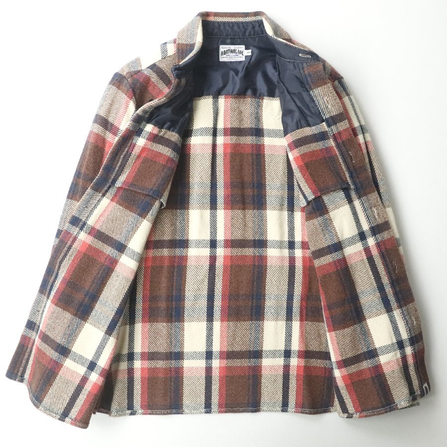 【ラブジェネチェック！】美品 日本製 A BATHING APE アベイシングエイプ CHECK FLANNEL SHIRT 肉厚 ネルシャツ XXL/2XL【定価￥27,280-】_画像4