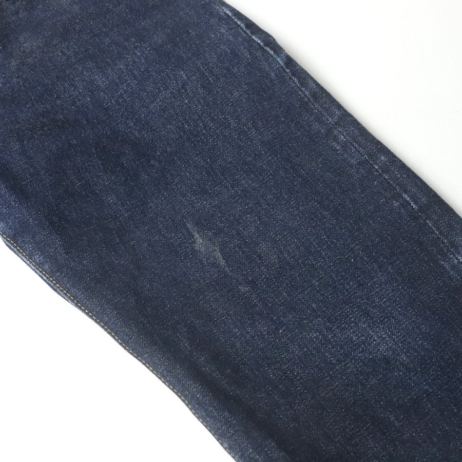 olizonti прекрасный товар DENIME старый Denime 66 модель красный уголок cell bichi тонкий Denim брюки индиго W29 джинсы [ рыночная цена цена Y25,300-]