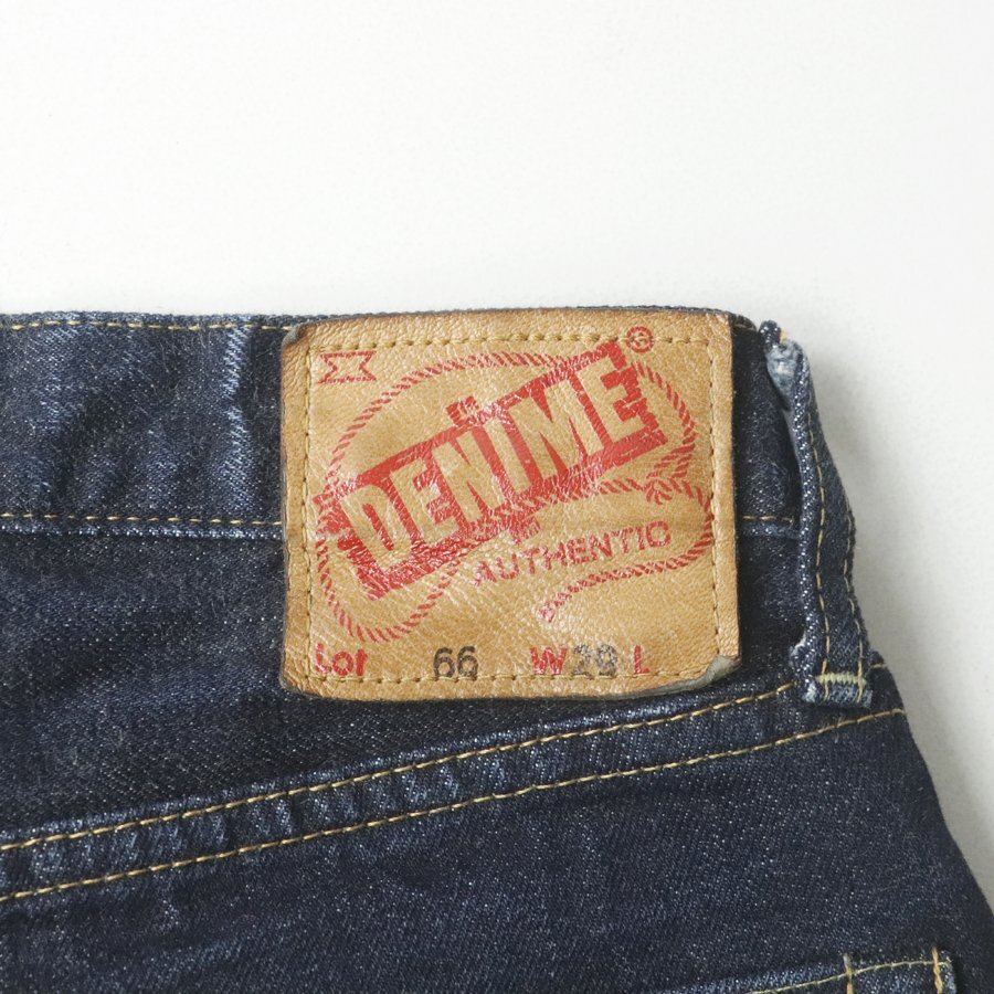 olizonti прекрасный товар DENIME старый Denime 66 модель красный уголок cell bichi тонкий Denim брюки индиго W29 джинсы [ рыночная цена цена Y25,300-]