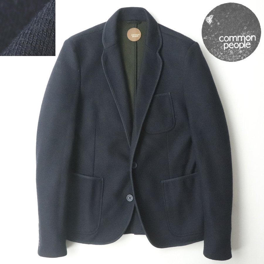 極美品 COMMON PEOPLE コモンピープル WORKWEAR BLAZER ニット アンコンジャケット ネイビー 紺 M ブレザー【相場価格￥36,300-】の画像1