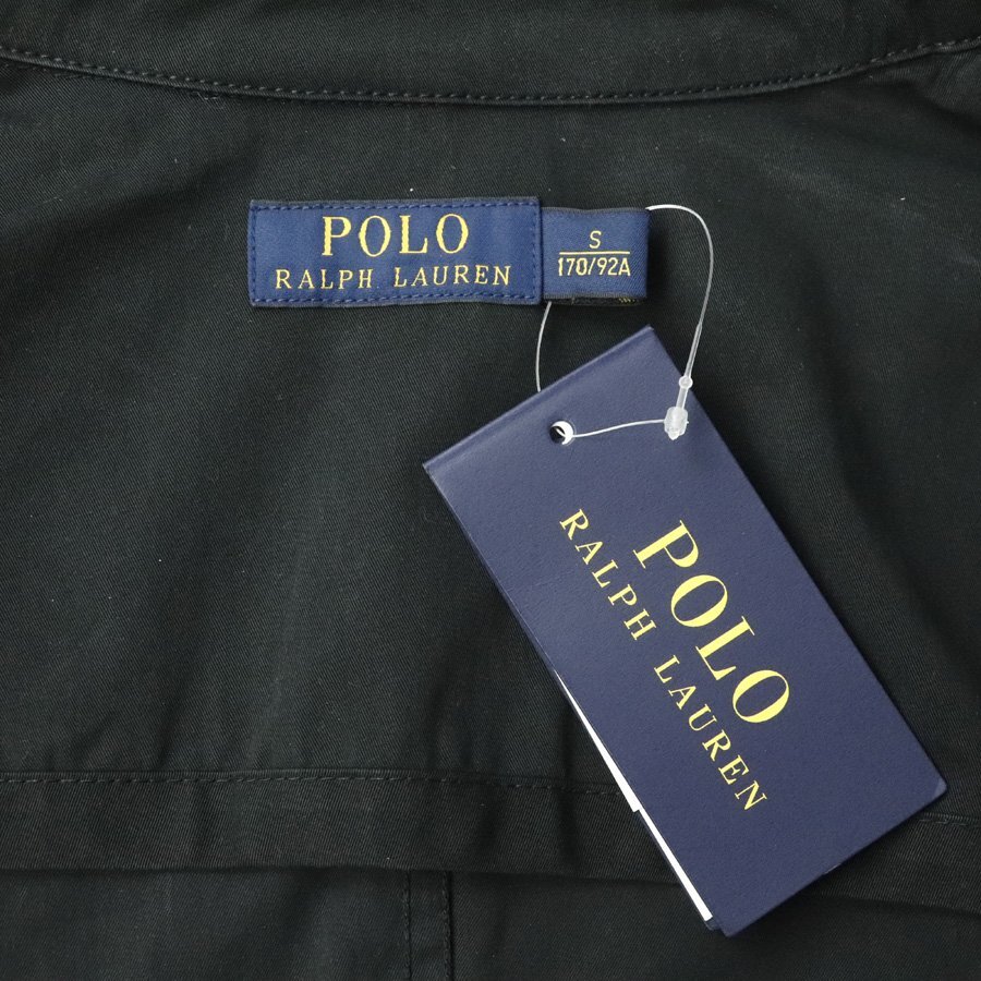 新品タグ付き POLO RALPH LAUREN ポロ ラルフローレン スプリング コットンギャバジン Pコート 黒 S JP:M ピーコート【参考価格￥84,700-】_画像6