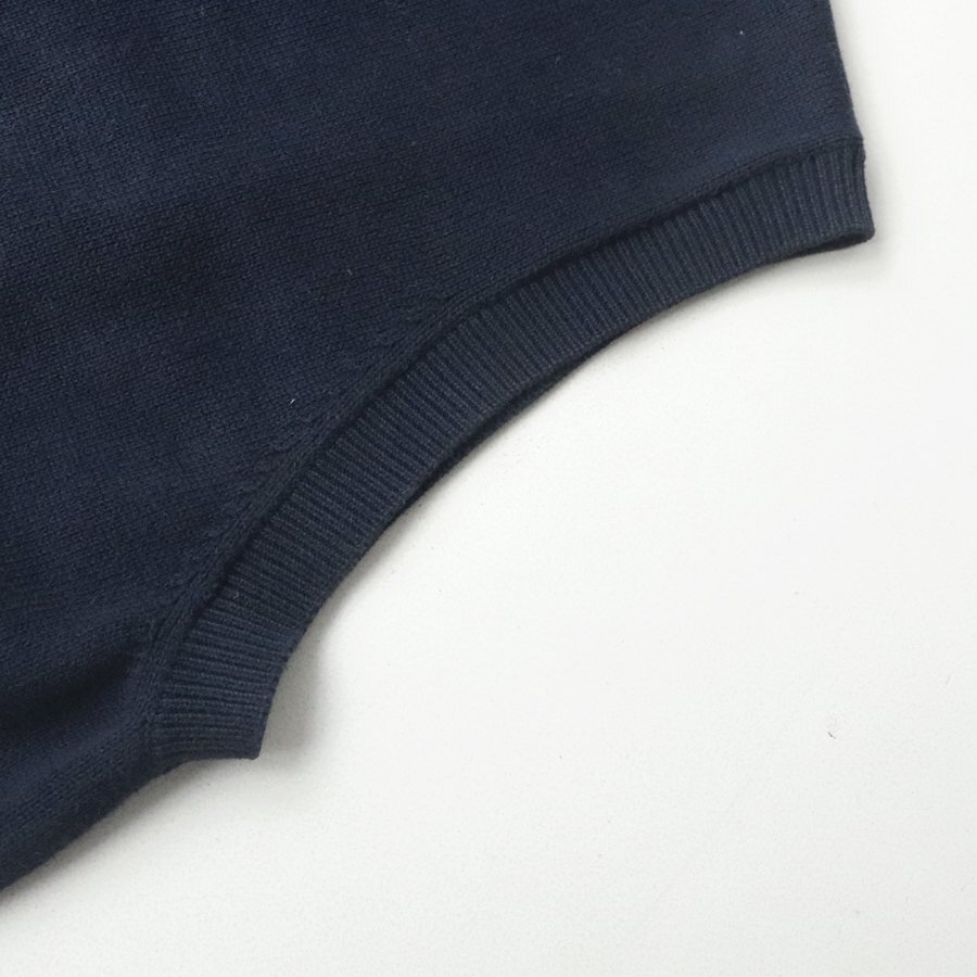 [ spring thing!] beautiful goods made in Japan PAPAS Papas fine quality shell button cotton knitted the best navy blue navy M[ reference price Y33,000-]mado moa zeru non non 