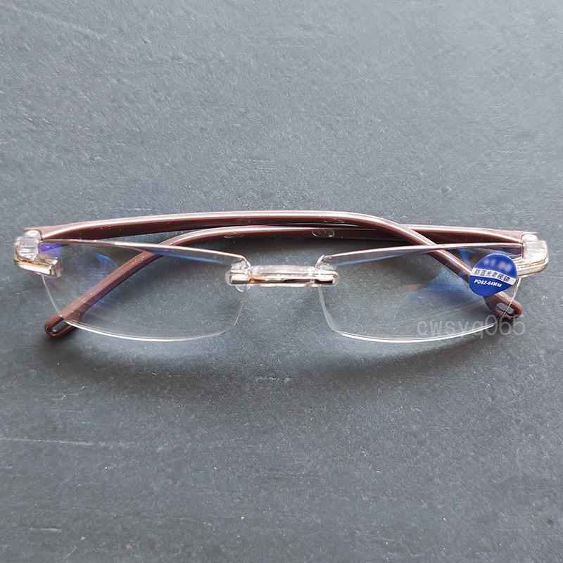 +1.5 blue light cut farsighted glasses leading sini Agras glasses for man for women rim less good-looking two-point stylish tea postage extra .