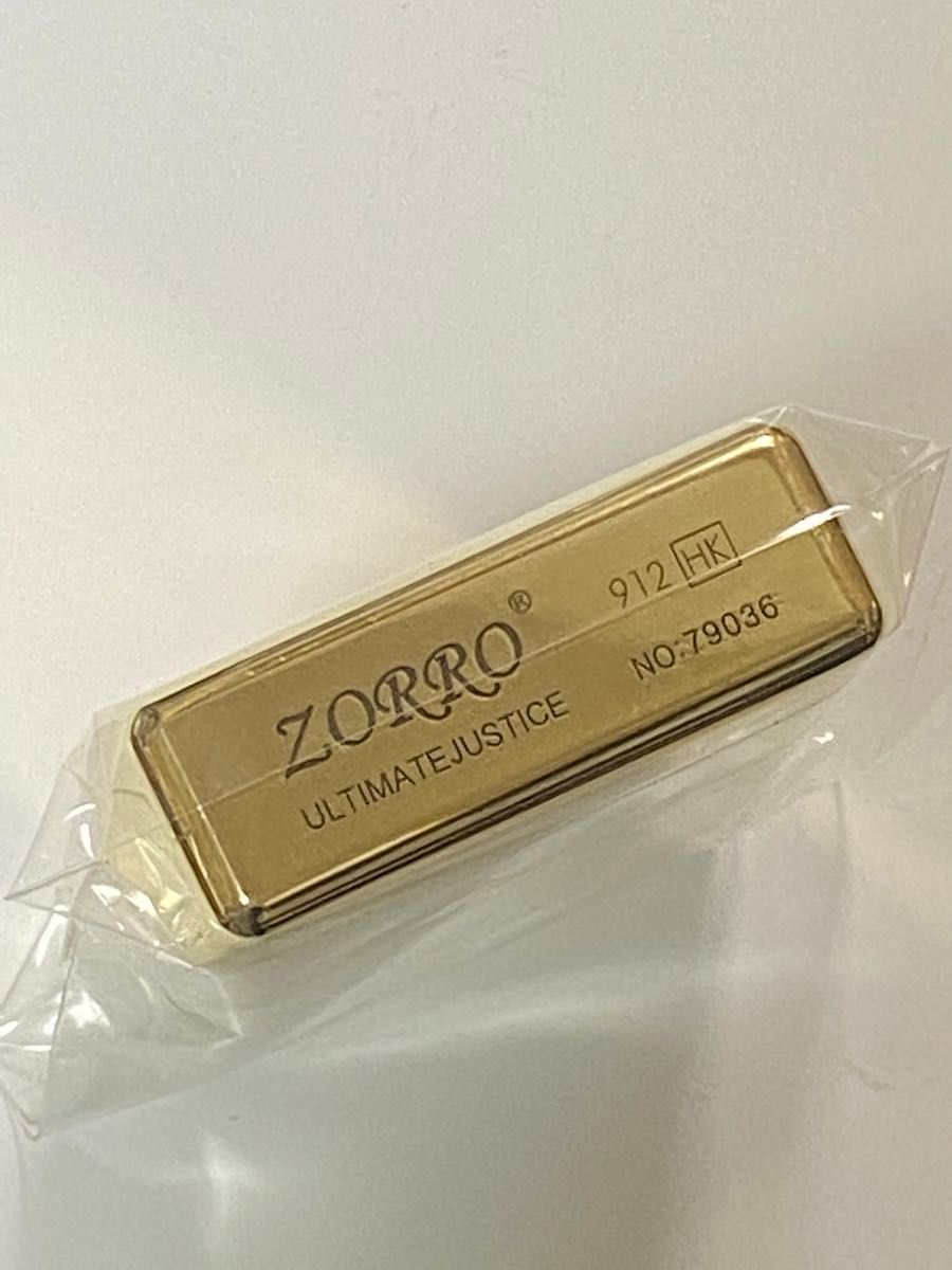 ZORRO 超重厚 アーマー ゴールド　刻印有り zippo型 オイルライター削り出し製造 真鍮 無垢 重厚アーマー擦れあり