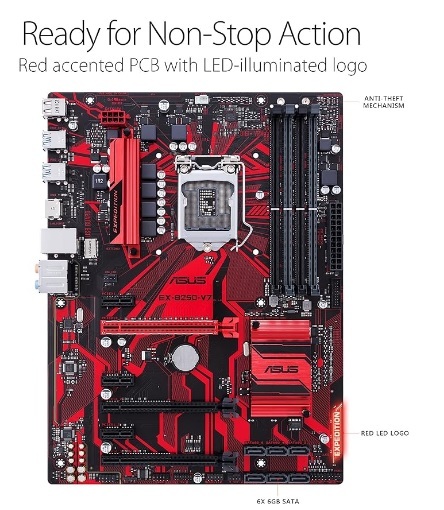 ★希少 新品★ASUS マザーボード EX-B250-V7 ATX Intel B250 LGA 1151 マイニングやインターネットカフェに最適な高耐久連続稼動モデル_画像2