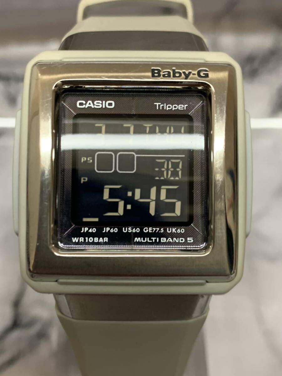 【1円スタート】【電池交換済】CASIO カシオ Baby-G デジタル 腕時計 BGT-1800J稼働品 ホワイト_画像2