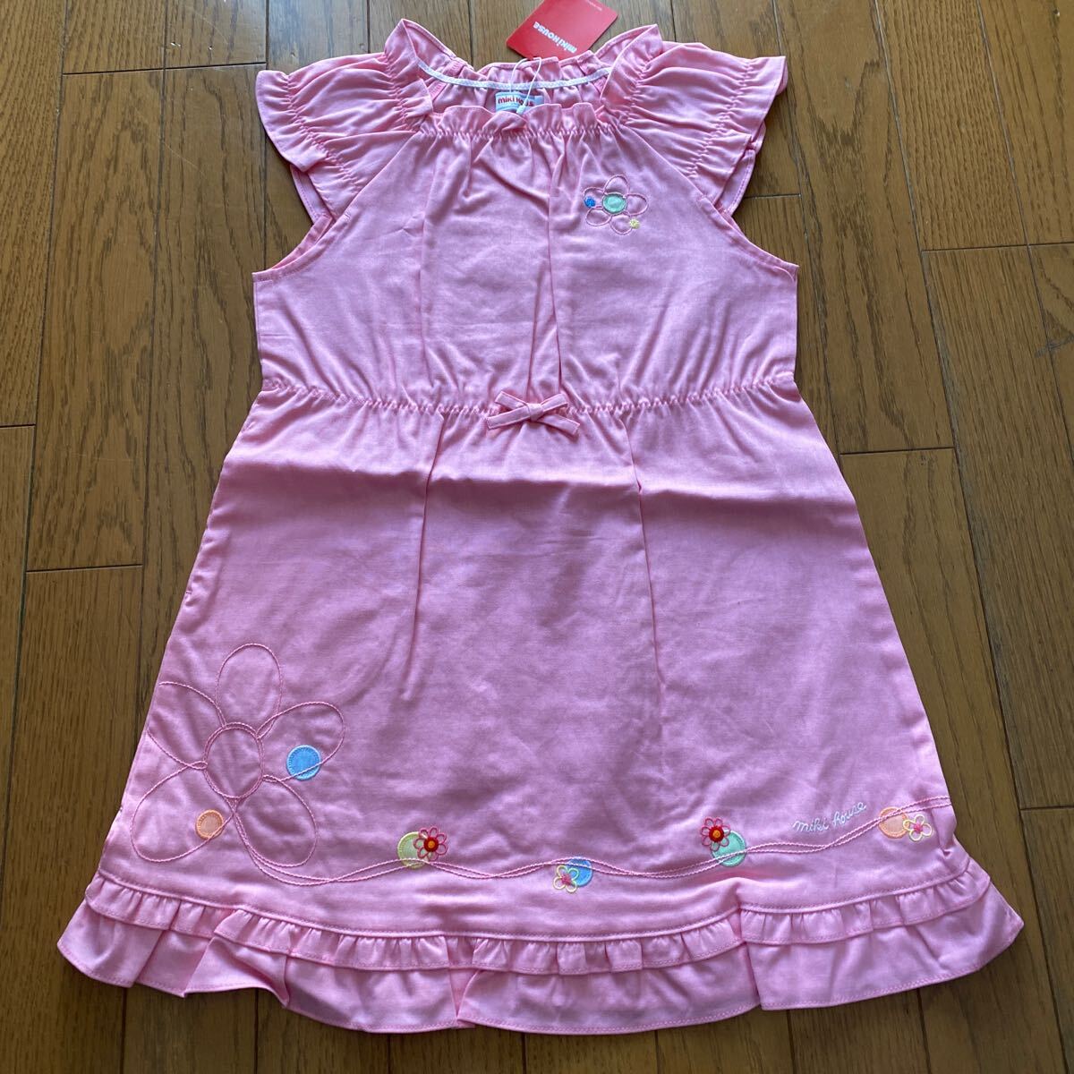 SALE 即決　新品　ミキハウス　ワンピース　120 日本制　ピンク　キッズ 女の子