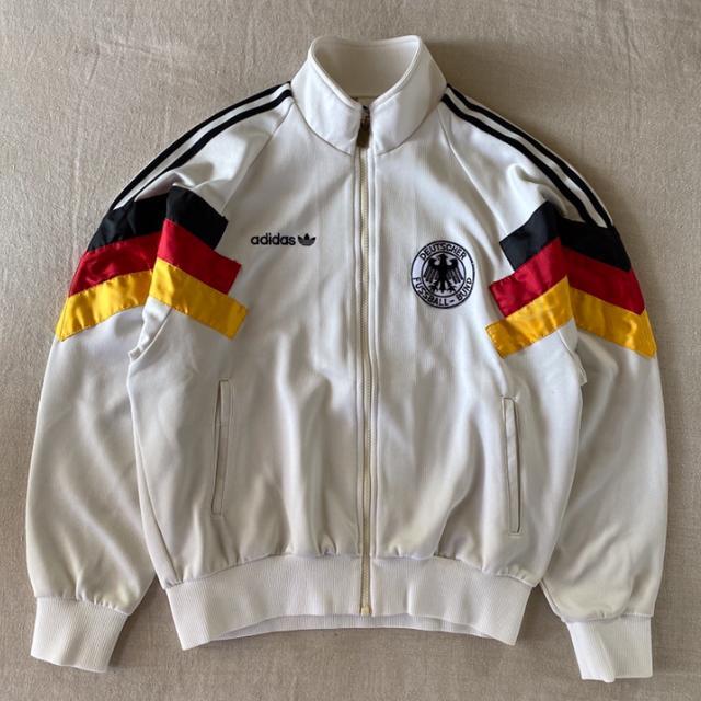 90\'s 90 period Vintage Descente made adidas Adidas euro 92 Germany representative truck top jersey O