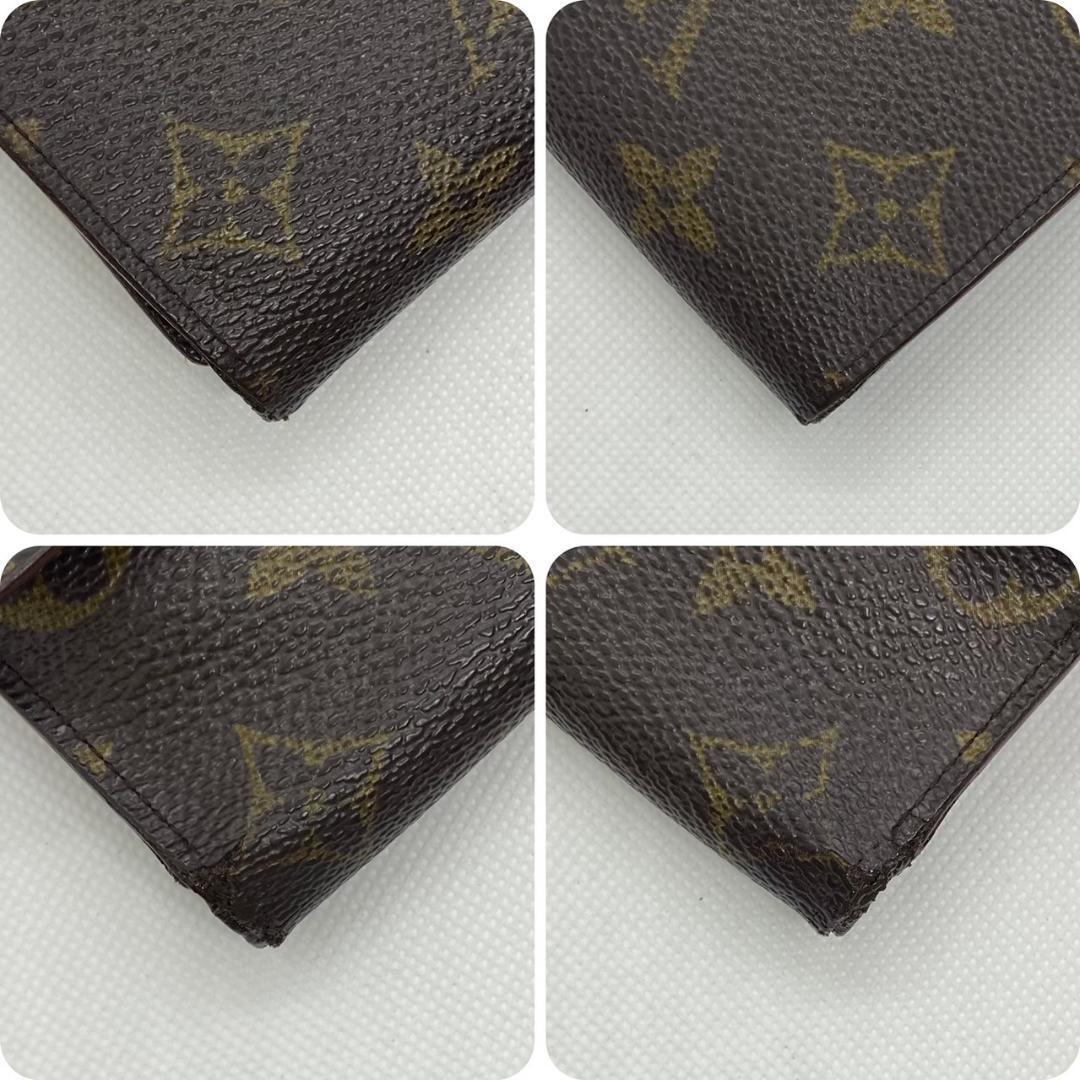 R225【美品】LOUIS VUITTON ルイヴィトン モノグラム インターナショナル 長財布 コンパクト財布 二つ折り ウォレット お札入れ 小銭入れ_画像8