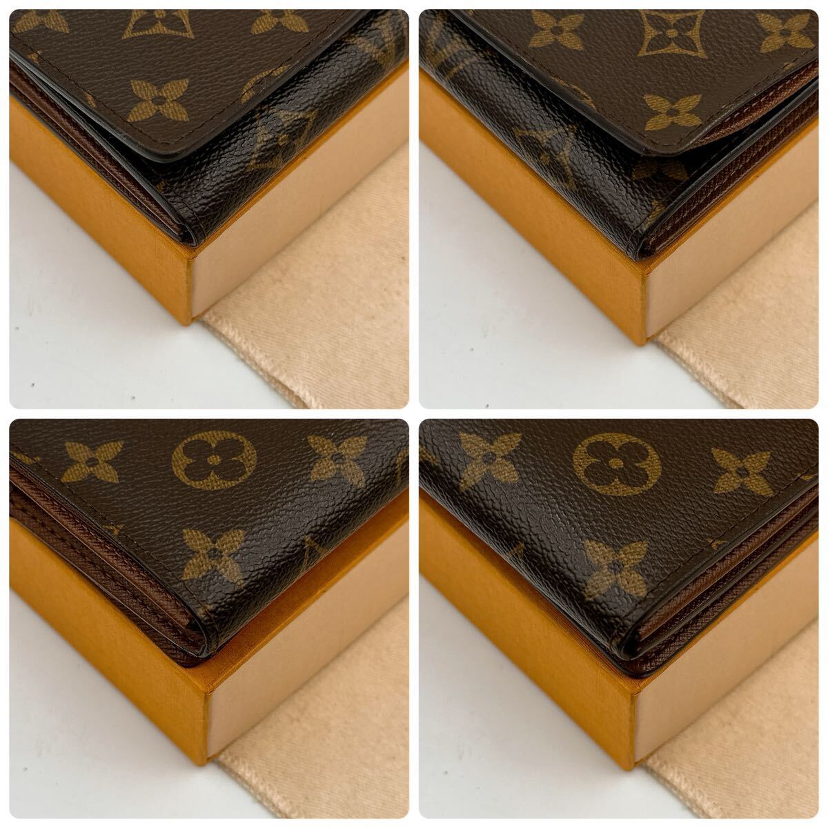 【極美品】LOUIS VUITTON ルイヴィトン モノグラム ポルトモネ ビエ トレゾール 二つ折財布 L字ファスナー ウォレット M61730/SF0055_画像8