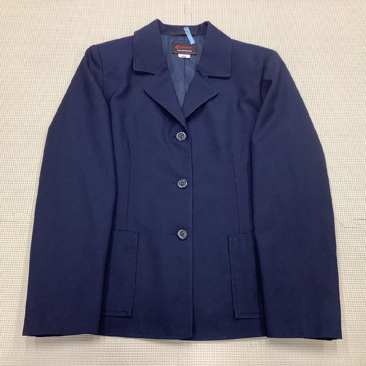 I465/Y( б/у ) Tohoku направление женщина форма 3 пункт /. название неизвестен /165A/MT/W63/ блейзер / зима юбка / длинный рукав блуза / зима одежда / зимний / темно-синий /KANKO/ женщина студент / школьная форма 
