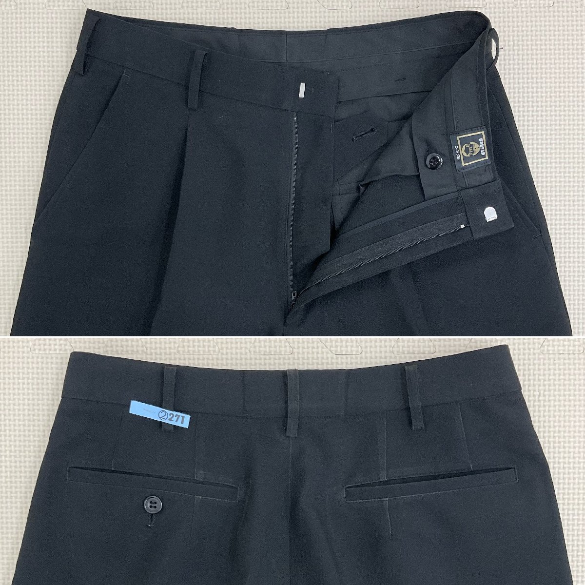 U506/S1083(中古)群馬県 前橋高校 男子制服3点 /175A/W73/学ラン/夏冬ズボン/ラウンドカラー/NanoWave/黒/標準型学生服/卒業生品/県立/中学_画像9