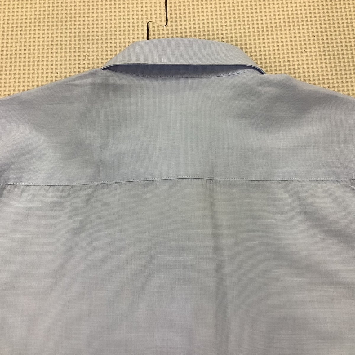 I491/Y(中古)山形県 荒砥高校 女子制服2点 /指定品/M/W69/丈53/長袖ブラウス/冬スカート/YACHT/青/チェック柄/ベルトスカート/学生服_画像4