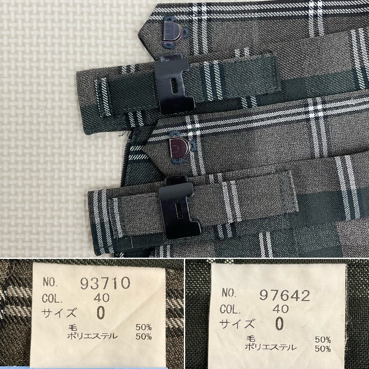 U548/S1101(中古)兵庫県 三木市立 吉川中学校 女子制服5点 /L/LL/O/W68/深緑ブレザー/ブラウス/夏冬スカート/SCHOOLTIGEARα/学生服/卒業生_画像10