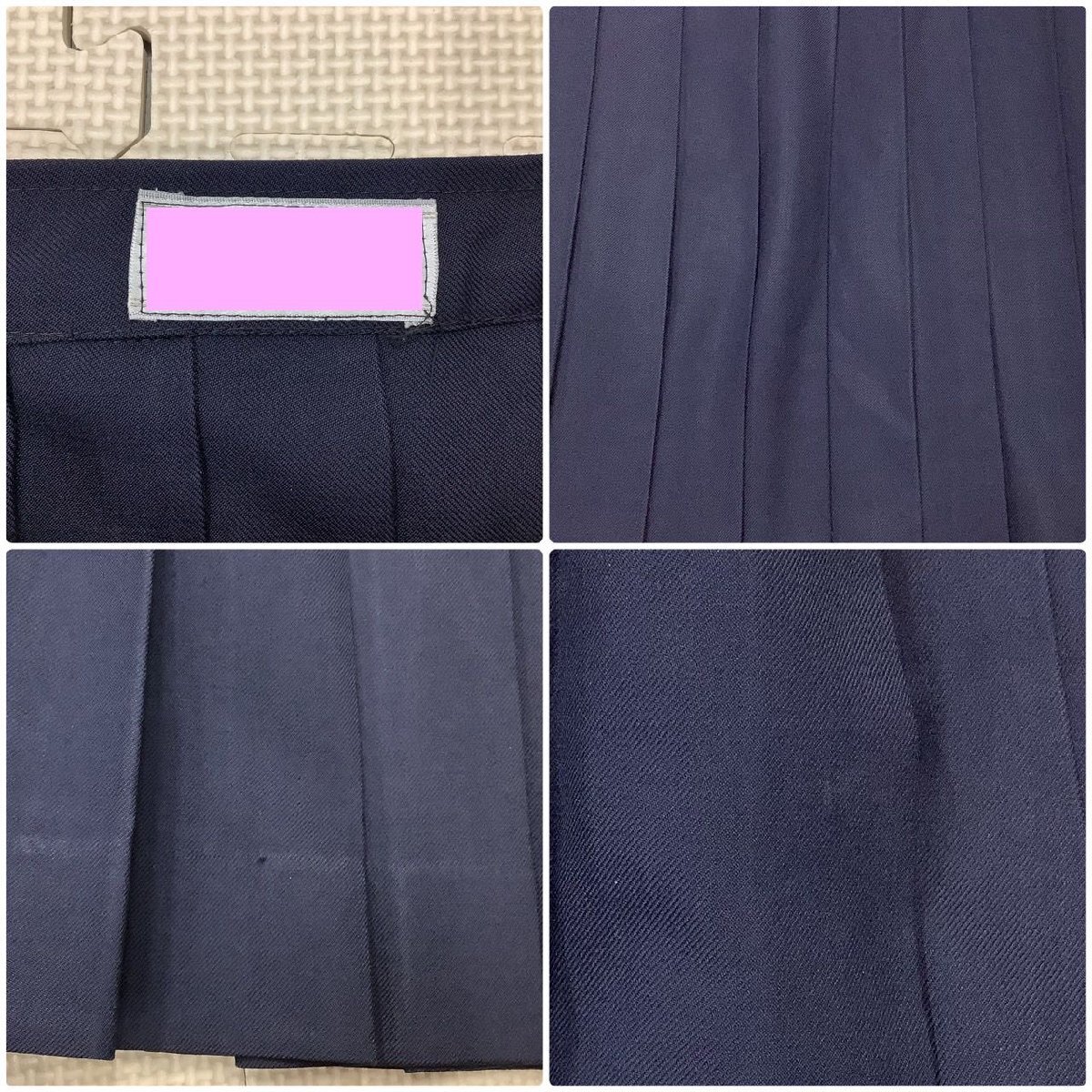 I496/Y(中古)東北方面 女子制服3点 /校名不明/M/KL/W65～67/イートン型ブレザー/冬スカート/長袖ブラウス/冬服/紺/NIKKE/女子学生/学生服_画像9