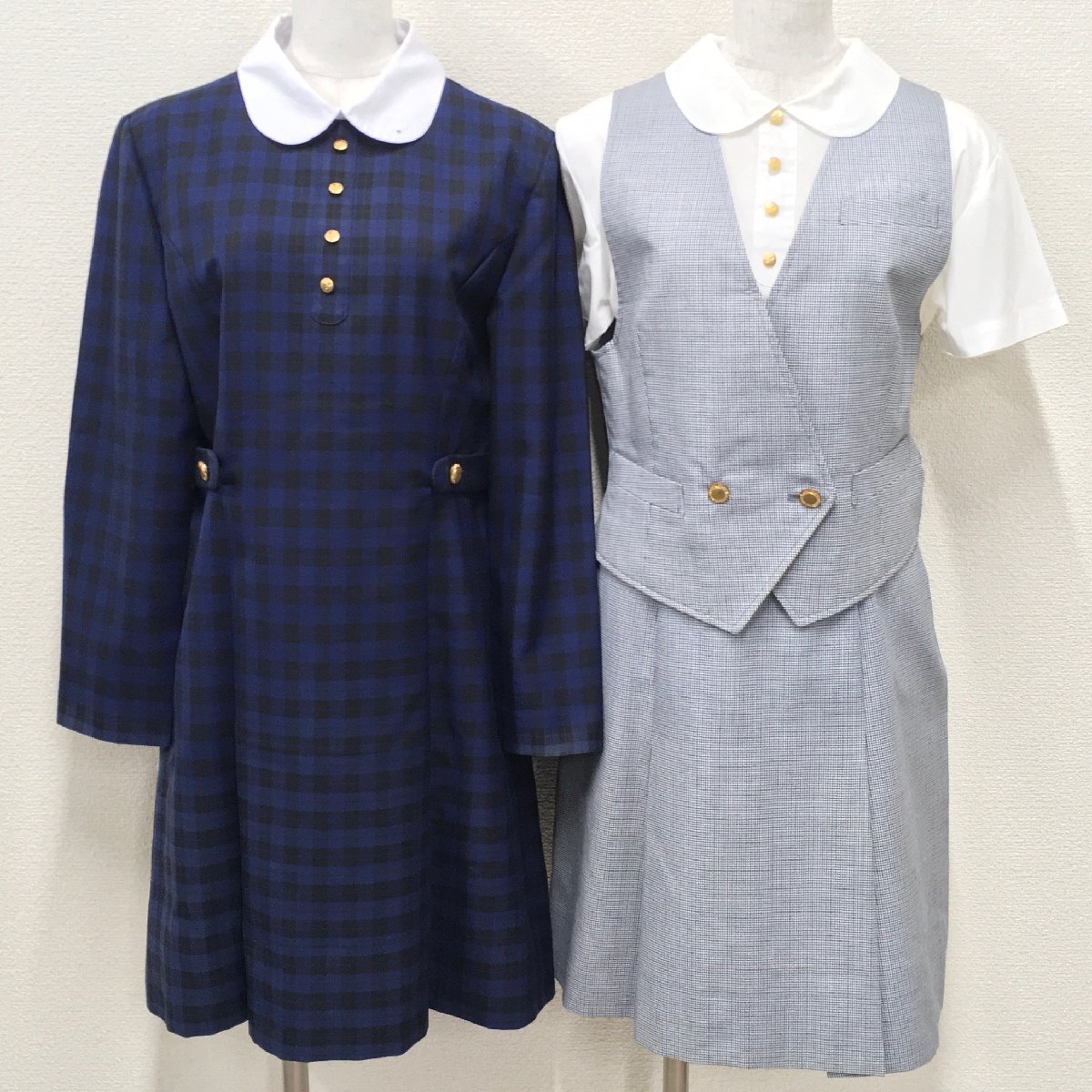 A596/S604(中古/箱)福島県 郡山女子大学附属高校 女子制服7点 /旧制服/9/11/13/ジャケット/ワンピース/ベスト/ブラウス/スカート/卒業生品の画像2