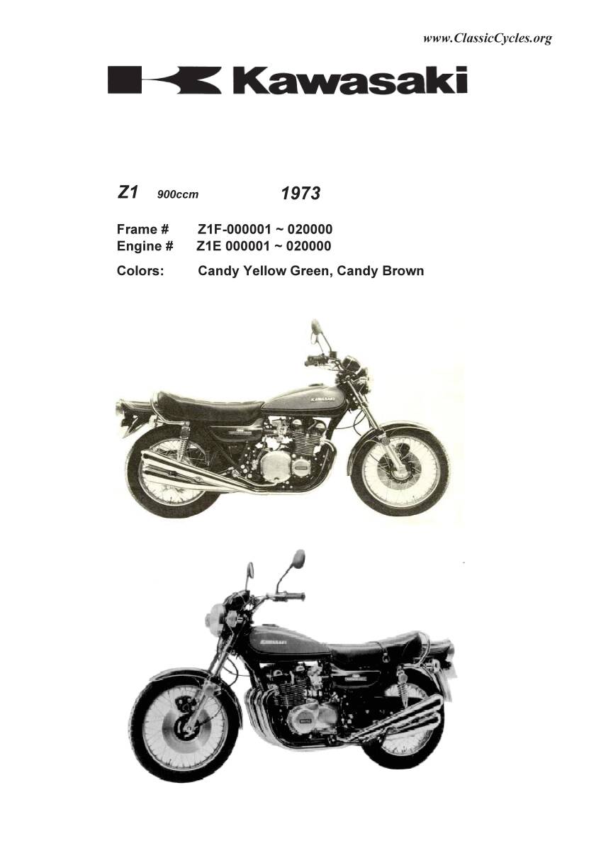 Z900　1973　EJ650-A1　パーツリスト　PDFファイル　メールで送信_画像1