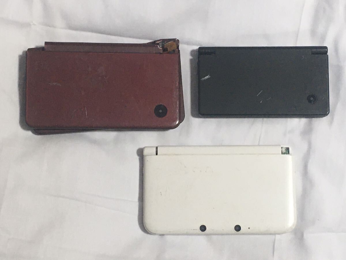 DS 【3DSLL SPR-001】【DSi TWL-001 】【DSiLL UTL-001】 ジャンク3台まとめうり 送料520円 バッテリーあり