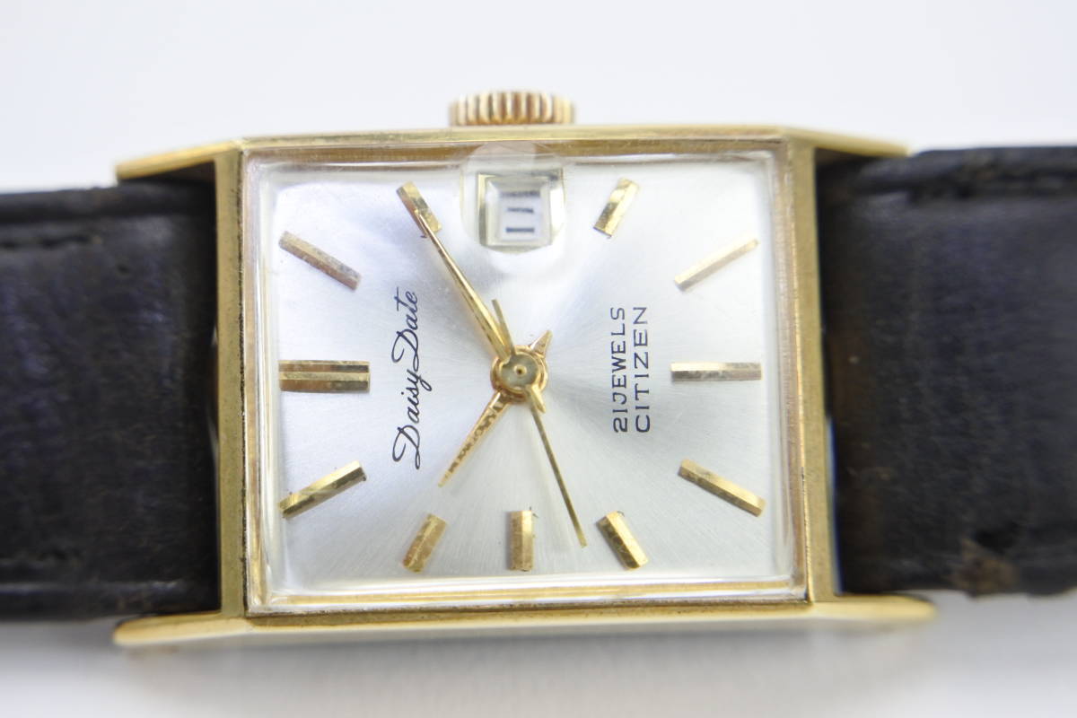 ☆☆☆デッドストック品　1950～60年代製 CITIZEN DaisyDate S.G.P　当時紳士手巻腕時計21石 極珍品