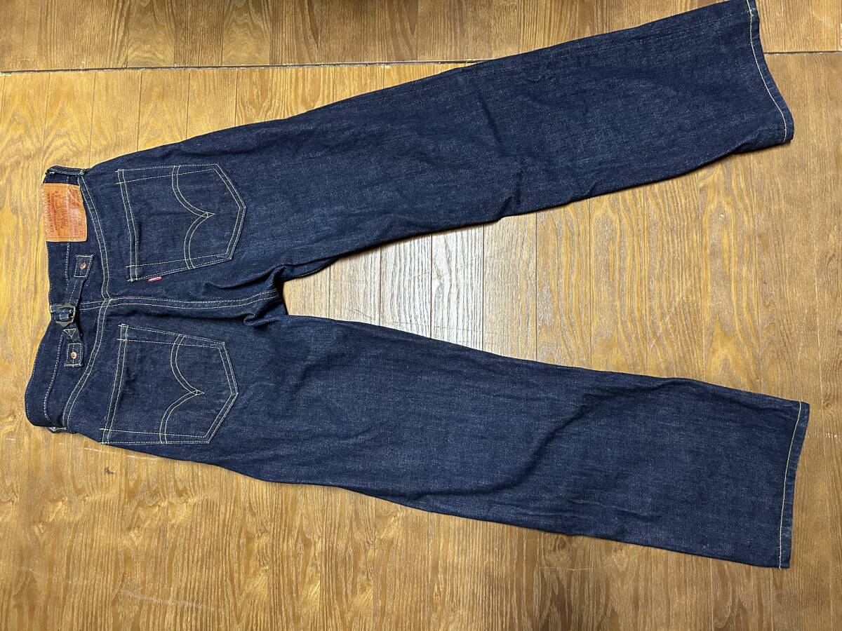 リーバイス Levi's 702XX 赤耳 セルビッチ ボタンフライ シンチバック 隠しリベット ドーナツボタン W29_画像2