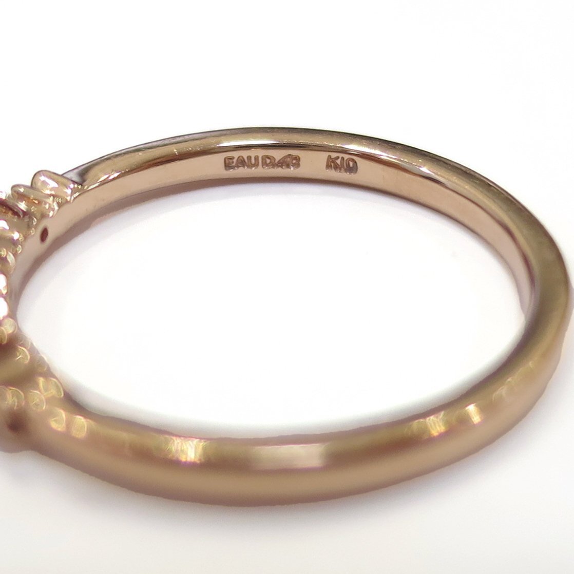オデュース ヨンドシー(EAU DOUCE4℃) K10 ダイヤモンド 指輪 0.9g 3号 ピンクゴールド ピンキーリング アクセサリー ジュエリー 送料880円_画像6