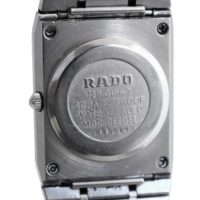 【腕時計】ラド―(RADO) ダイヤスター(DIASTAR) 129.0514.3 メンズ腕時計 黒文字盤 QZ クオーツ 電池式 SS ステンレススチール デイト表示_画像7