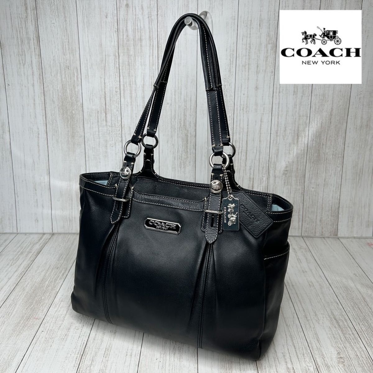 COACH コーチ レザー トートバッグ ハンドバッグ 120105-