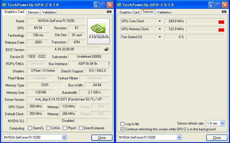 [AGP接続] NVIDIA GeForce 5200 128MB 64bit 250-133_画像5
