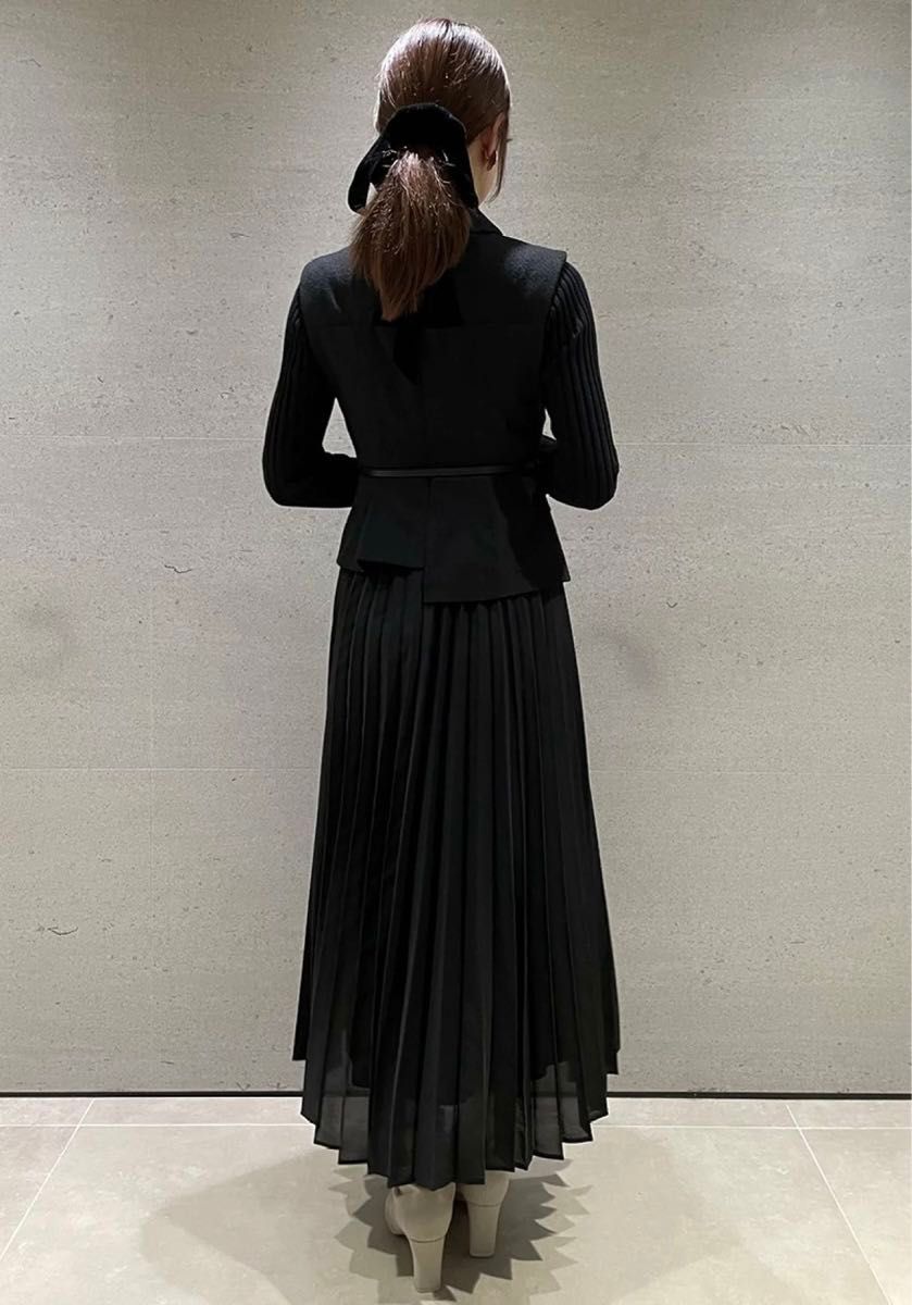 snidel スナイデル ジレディティールジャンスカ 黒 ブラック snidel スナイデル ジレディティールジャンスカ 黒 ブラック