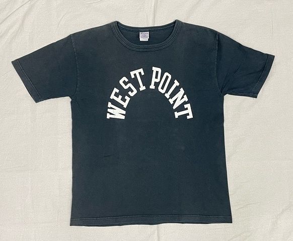 米国製 MADE IN USA チャンピオン Tシャツ T1011 WEST POINT 軍物 ミリタリー ネイビー L [b5-0037]_画像2