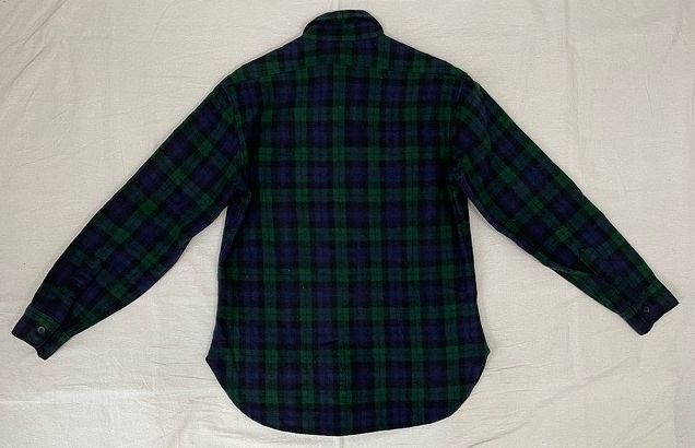 70's ニュージーランド製 スワンドライ SWANNDRI ウールシャツ PURE VIRGIN WOOL ブラックウォッチ チェック XL [l-0903]_画像7