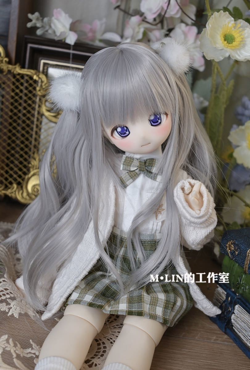 BJDドール用ウィッグ 8-9インチ MDD/kumako/DDサイズ通用 1/3 全4色 球体関節人形 doll_画像2